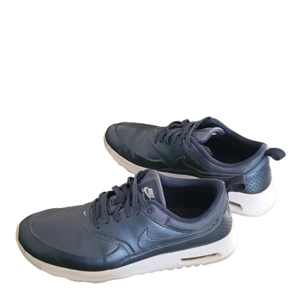 NIKE AIR MAX THEA SE Metallic Blue Sneakers Womens 9.5 Running Trainers